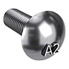Pernos de carruaje de cuello cuadrado de acero inoxidable A2